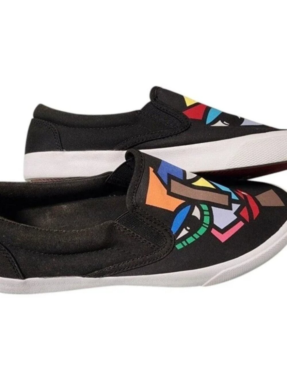 Bucketfeet 'The Duo' Slip-on Canvas Sneakers by Artist Andy Silvestri Size 7.5 - Picture 3 of 5